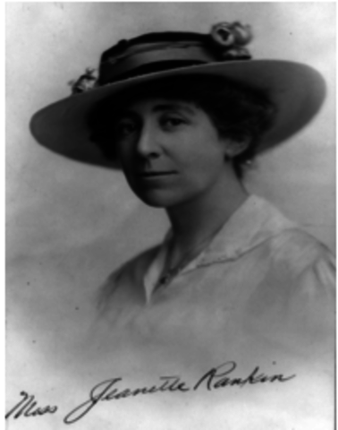 First woman is elected to congress