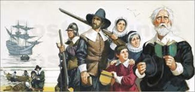 The Pilgrim Fathers landed in America