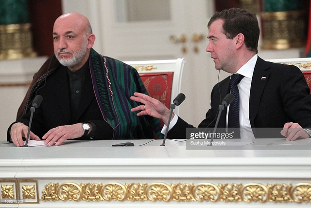 Afghan leader makes offical visit to Russia