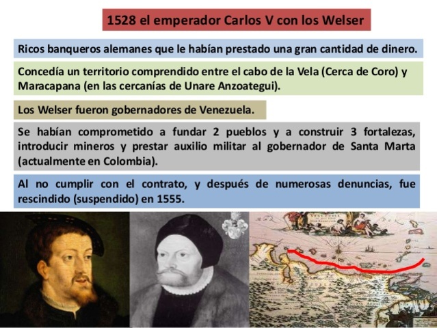 1528-1546. Colonia de los Welser, banqueros de los Hausburgo, en Venezuela, con participación de Luteranos alemanes.