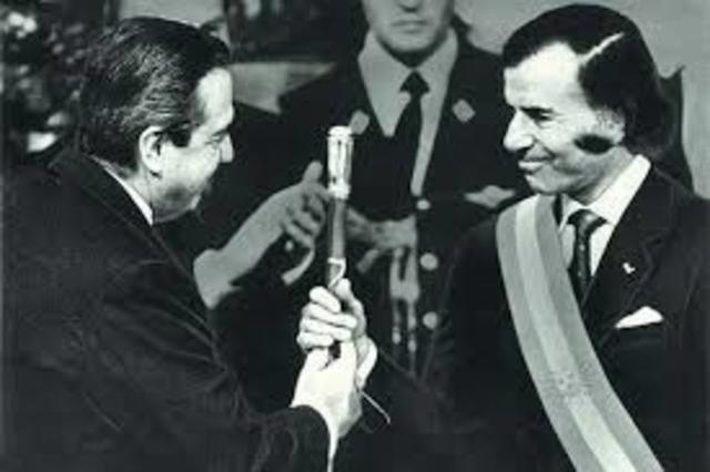 Asunción del Presidente Carlos Saúl Menem