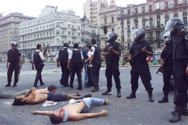Represión policial y muerte de manifestantes