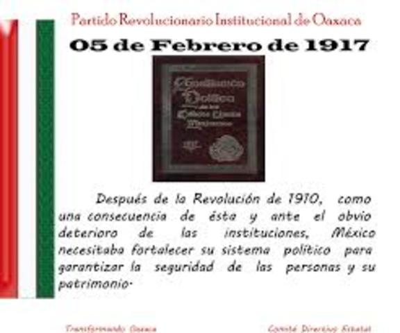 Promulgación de la Constitución Política de los Estados Unidos Mexicanos