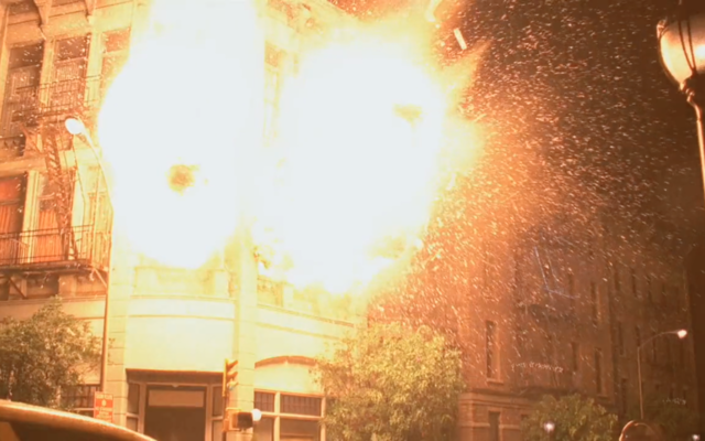 BECKETT's apartment blows up