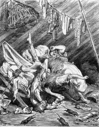 Don Quijote se enfrenta a los Arrieros