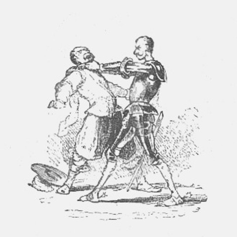 Pelea con Don Quijote