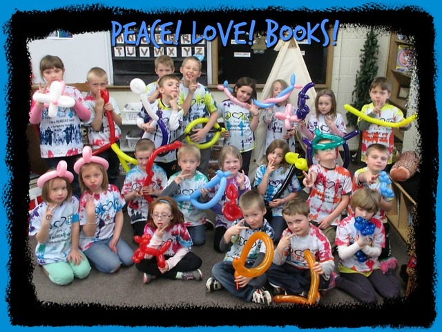 Peace! Love! Books! celebration