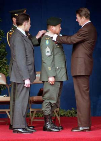 Ronald Reagan as Head of State: Awards the Medal of Honor to Roy P. Benavidez