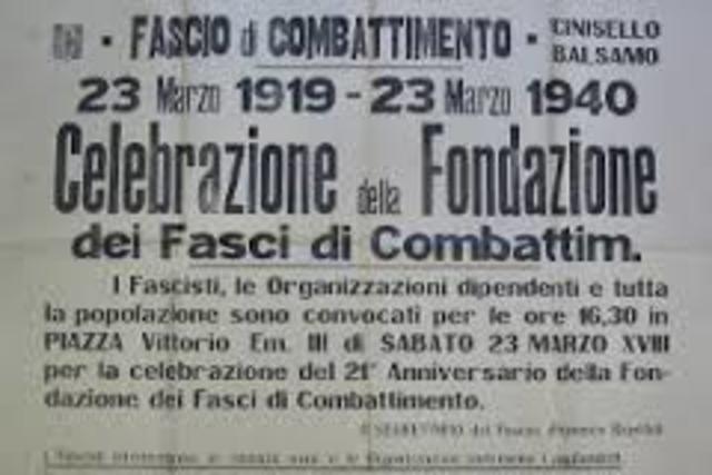 Nasce il partito popolare italiano e i fasci di combattimento