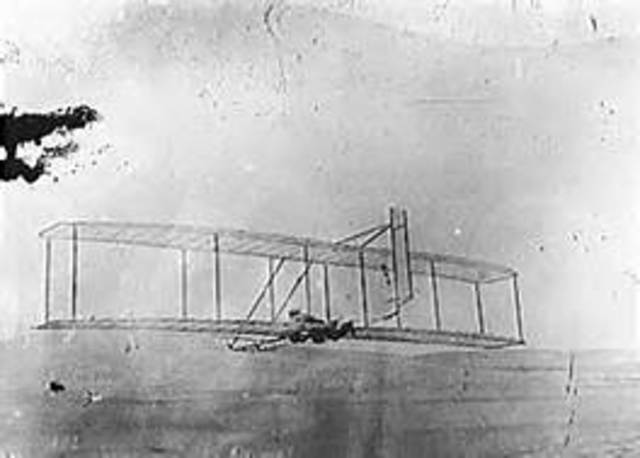 First sustained flight with a powered, controlled airplane