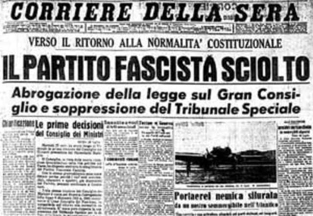 CADUTA REGIME FASCISTA