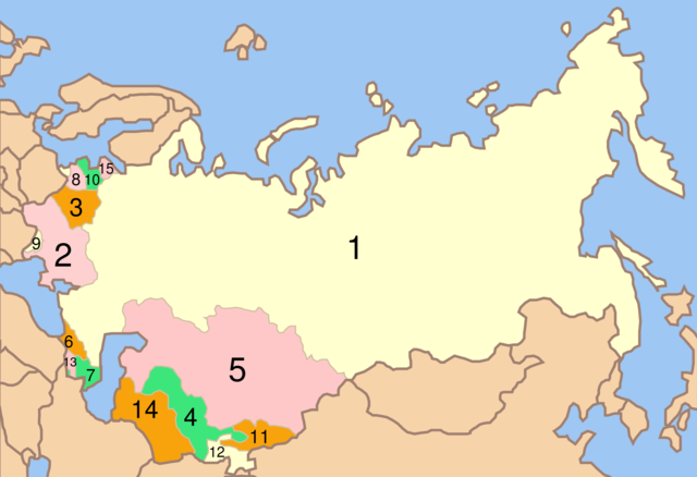 Russia is organized into several self-governing republics