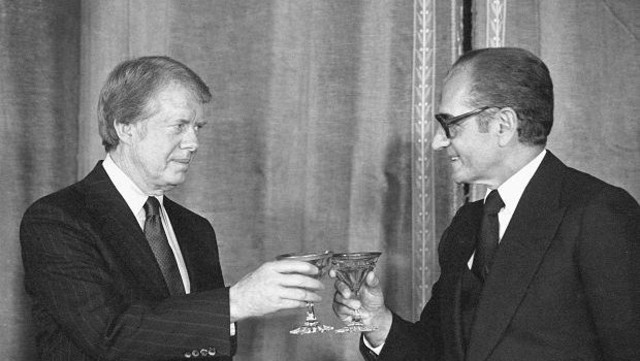 President Carter toasts the Shah