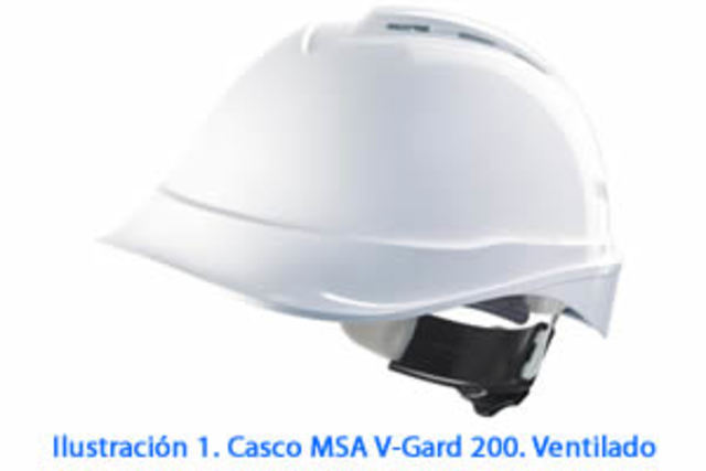 Casco MSA V-Gard 200 ventilado