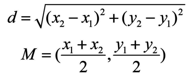 Review of midpoint and distance formulas