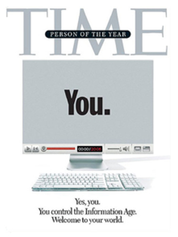 "Tú. Sí, tú. Tú controlas la Era de la Información. Bienvenido a tu mundo".
