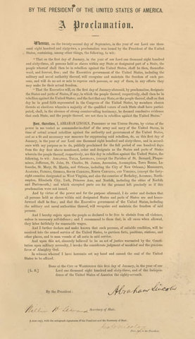 The Emancipation Proclamation