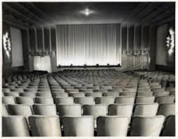 first movie theater big tv was created