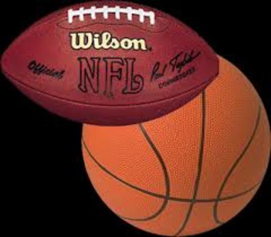 Basketball et football américain.