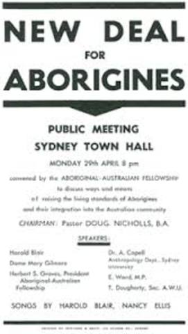 Federal government began to pass legislation to help the Aborigines