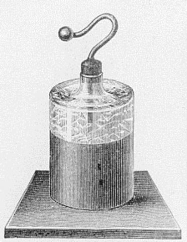 Pieter van Musschenbroek construyó el primer dispositivo para almacenar cargas eléctricas.