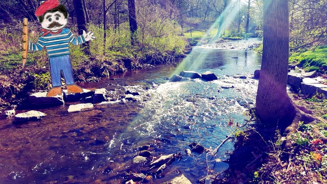 Pierre a fait une promenade sur le sentier.