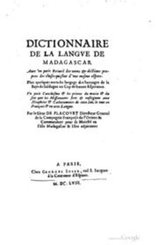 Dictionnaire de la langue de Madagascar