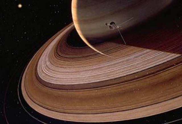 Voyager 1 flyby Saturn