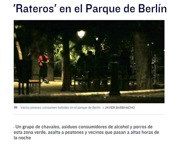"Rateros" en el parque de Berlín