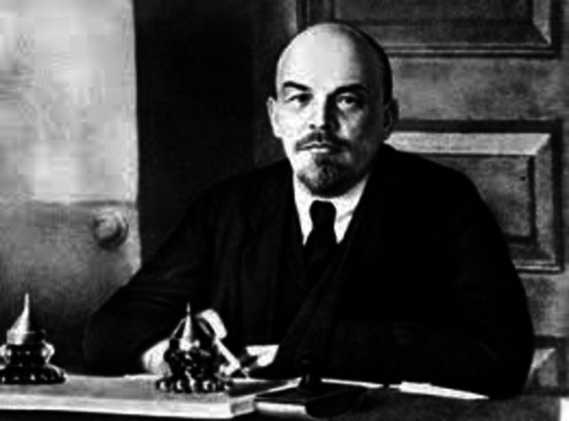 Vladmir Lenin is exiled