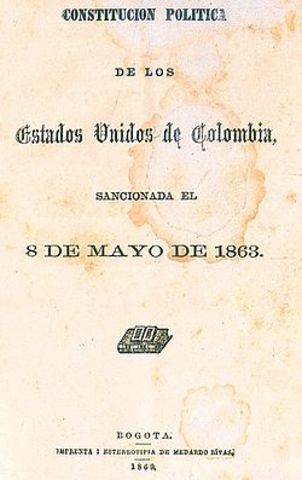 CONSTITUCIÓN DE 1863