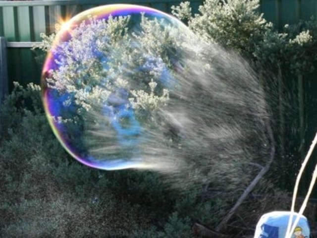 The bubble bursts