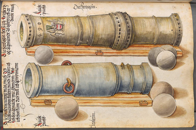 The Chinese develop the cannon for use in battle