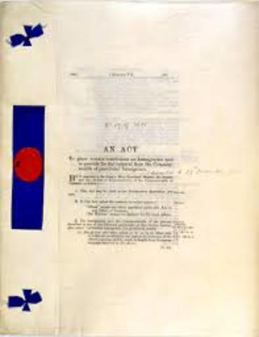 Immigration Restriction act of 1901