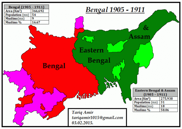 Partition of Bengal announced