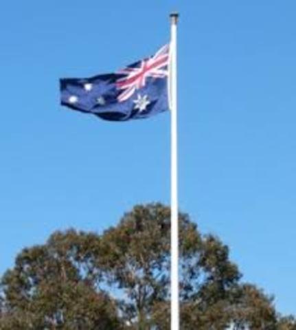 Australia Flag was flown for the first time