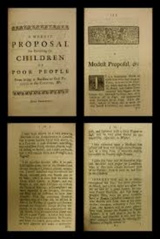 Swift publishes A Modest Proposal part of The Rape of the Lock
