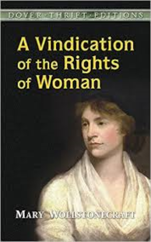 mary wollstonecraft publishes a vindication of the rights of woman