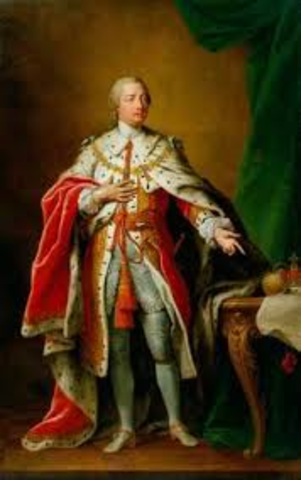 George lll is crowned king of England; becomes known and King who lost the American Colonies.