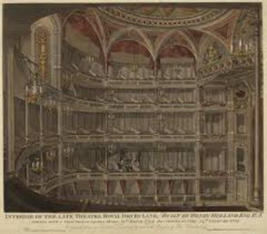 London theaters reopen; actresses appear onstage for the first time.