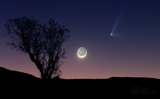 Comet distance from moon