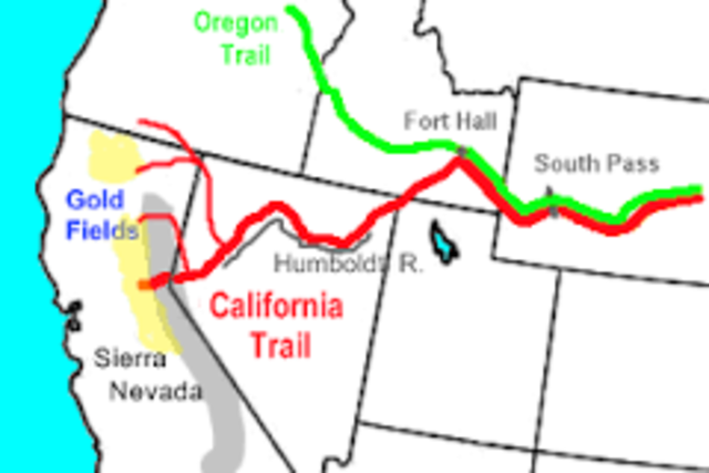 Trail Heads Were Marked For Routes to California