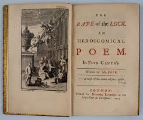 Alexader Pope publinshes part of The Rape of the Lock