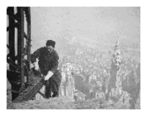 A workman on the construction crew of the Empire State Building.