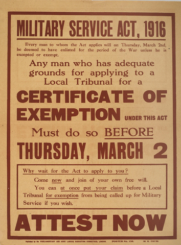 World War One Conscription Crisis