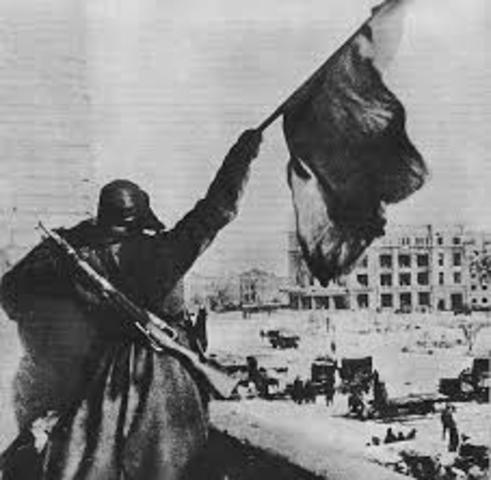 Germans surrender at Stalingrad