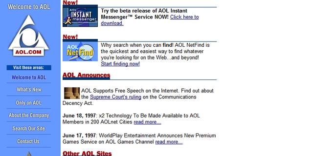 Lanzamiento de AOL Instant Messenger,