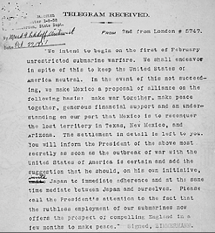 The Zimmerman Note is Discovered