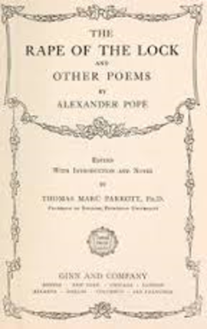Pope published The Rape of the Lock