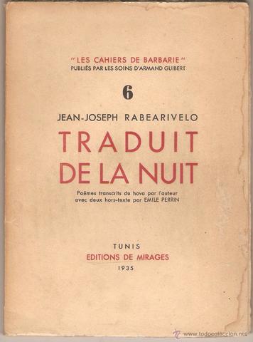 Jean-Joseph Rabearivelo, Traduit de la nuit